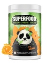 Unterirdische Bio Labs/Panda Supps: Alle natürlichen SUPERFOOD: Grüns, Rots, Golds, Probiotics, Ashwagandha und Lion's Mane, für Gesundheit und Wellness 13.76 Oz (Orange)