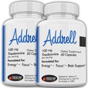 Addrell 2 Pack Energy Stimulant Pillen- Studie Ergänzung Alternative Pille, Natürliche Nootropic Ergänzungen & kognitive Enhancer Ersatz für Mental Clarity- 120 Kapseln