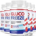 (5 Pack) Glucofreeze Pillen - Offizielle Formel Gluco Freeze Pillen - Glucofreeze Pillen, Gluco Freeze Nahrungsergänzung, GlucoFreeze Advanced Strength Formula mit Cinnamon Bark (300 Kapseln)
