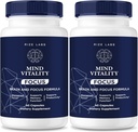rize labs Mind Vitality Focus Brain Supplement, Official Mind Vitality to Boost Focus and Concentration & Vermeiden Mid-Afternoon Fatigue, Mind Vitality Advanced Formula (120 Kapseln) (Pack of 2)