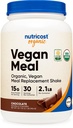 Nutricost Organic Vegan Meal Ersatz Shake Powder (Chocolate) - zertifiziert USDA Organic, Vegan und Glutenfrei