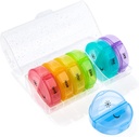 Sukuos Large Weekly Pill Organizer 2 Mal pro Tag, Tägliche Pille Box 7 Tage einfach mit Doppelschutz, AM PM Pillen Fall für Medizin/Vitamin/Fish Oil/Supplements (Glitter Clear)