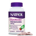 Natrol Melatonin 10mg Fast Dissolve Tabletten - Erdbeer Flavor, 200 Zähler, Schlafunterstützung, Fast Dissolve Melatonin für Erwachsene, 200-Tage Versorgung