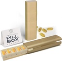 Hübsche Pillen-Box-Set - stilvolle, kompakte tägliche Pille Organizer, Medikamente Pillen-Gehäuse, Pillen-Verwaltung, Pillen-Halter, Travel Essentials für Damen und Herren - Champagner