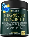 6in1 Restful Day and Night Supplement mit Magnesium Glycinat, Vitamin D3, B6, L-Theanin, Ashwagandha und Turmeric Root - Gehirn, Herz und Verdauungshilfe - 120 Vegan Kapseln