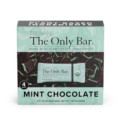 Truvani Plant Based Snack Bars | Schokolade Mint 4 Pack | 7g Protein | USDA Organic and Vegan | Die einzige Bar | Dairy, Soy und Gluten Free | Individuell Wrapped