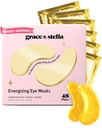 Grace & stella Award Winning Under Eye Mask - Travel Essentials - Geburtstagsgeschenke für Damen - Gel Eye Patches für dunkle Kreise, Puffy Eyes, Falten, Unterwäsche - Vegan Self Care (48 Paare, Gold)