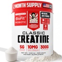 Old School Labs Micronized Creatine Monohydrate mit No Bloat BioFitTM Probiotic - Men & Women Post-Recovery Powder for Strength & Performance - 60 Servis Unflavored