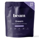 Beam Dream Sleep Powder, L-Theanin, Apigenin, Reishi und Magnesium, Third Party Tested Natural Sleep Aid & Sleep Supplement for Deep Sleep, Relaxation and Recovery, Natural Sleep Support, 22 Servings