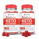 (2 Pack) Rapid Lean Keto ACV Gummies Advanced Formula 1000MG Rapid Lean Keto Gummies Apfel Apfel Apfelessig Formuliert mit Granatapfelsaft Pulver B12 Vegan Non GMO 120 Gummys