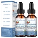 Magnesium Glycinate Flüssigkeitstropfen - Dreifache Absorptionsergänzung zur Unterstützung von Nerven, Nacht, Herz, Muskeln Stoffwechsel * -Zucker-frei mit Kalium, L-Theanin, Sea Moss Vitamin B,C,D3, K2-2