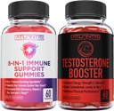 Atlantis Nutrition 8-in-1 Immununterstützung 60 Gummi + Testosteron Booster 2-Pack (120 Gummi)