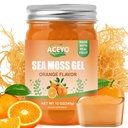 ACEYO (12 OZ) Sea Moss Gel Organic Raw Vegan Orange Flavored Irish Seamoss 102 Vitamine und Mineralien Wild Harvested Non-GMO Immune Defense Booster Schilddrüsen Digestive Unterstützung