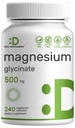 Magnesium Glycinate 500mg, 240 Veggie Kapseln | 100% Chelat für einfache Absorption | Essential Mineral Supplement für Muskel-, Schlaf- und Herzgesundheit*