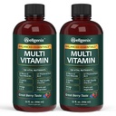 Wellgenix Balanced Essentials Plus neue Formel - Berry Flavor 32oz (Pack von 2) - Flüssiges Vitamin - Komplette Multivitamin-Ergänzung - Immune Boosting & Gesamtgesundheit - Erwachsene, Kinder, Kleinkinder