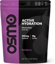 Osmo Active Hydration Elektrolyt Pulver (2lb Resealable Bag) - Inklusive Natrium, Magnesium, Kalium, Carbs & Vitamine, Cane Sugar - Alle natürlichen Zutaten, 3X schnellere Hydration Schwarz Berry