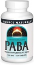 Fonte Naturals PABA - para-Amino Benzoic Acid, 100 mg Integratore alimentare - 100 compresse