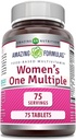 Erstaunliche Formeln Women's One Multiple | Food-Based | Tablets Supplement | Perfect Blend of Vitamins, Minerals, 25 Millionen CFU Probiotika und Lebensmittelbasierte Enzyme (1 Pack, 75 Count)