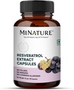minatur Resveratrol Extrakt Kapseln | Superfood-Ergänzungen500500mg, 90 Veg Kapseln, 45 Tage Versorgung, 54g | Pure & Natural s Chemikalienfreie Konservierungsstoffe Free| Vegan | Made in India