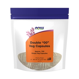 JETZT Nahrungsergänzungsmittel, Leere vegetarische Kapseln, Doppelte "00", Gefüllt durch Gewicht, Non-GMO Projekt Verified, 750 Veg Kapseln
