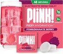 Plink! Fizzy Electrolyte Tablets für Erwachsene & Kinder – Granatapfel Berry, 48ct – Family-Friendly Daily Hydration – Low Sugar, Vegan, Keto Friendly, Non-GMO