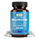 Triple Complex Magnesium 300mg | Hohe Absorption Magnesium Glycinat, Citrat & Malate Ergänzung | Unterstützt Muskelfunktion, Stoffwechsel & Herz Gesundheit | Vegan, Non-GMO | 90 Kapseln (Pack von 1)