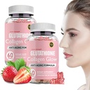 Glutathione Collagen Glow, Glutathione Collagen Glow Gummis, Kollagengummis für Damen Hautpflege,Koreanische Kollagengummis, um Ihre Haut zu verjüngen (2PCS)