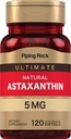 Piping Rock Astaxanthin Ergänzung 5mg | 120 Softgel Kapseln | aus Haematococcus Pluvialis Algae Extrakt | Non-GMO, Glutenfrei
