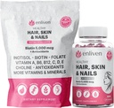 Biotin Gummis für Haarwachstum & Starke Nägel | 5000mcg Biotin + Inositol, Collagen Support | Hautpflege Vitamine für Damen und Herren | Berry Flavor | Vegane Haarhaut Nagelergänzung | 60 Gummie