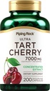 Piping Rock Tart Kirsch Extrakt Kapseln | 7000 mg | 200 Pillen | für Frauen und Männer | Ultra Strength Konzentrate Extrakt | Non-GMO, Glutenfreie Ergänzung