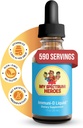My Spectrum Heroes - Immuni-D Flüssiges Vitamin D3 Supplement, 1000 IU Per Servieren, Glutenfrei, Geschmacklose Vitaminflüssigkeit, Hilfsmittel in Mineralabsorption für Kinder & Erwachsene - 1 FI oz (30 mL)