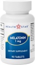 GeriCare Melatonin 1mg Schlafunterstützungs-Ergänzung, gentle Nighttime Sleep Aid, Non-Habit Forming, Hilft Entspannung und Erholung Schlaf, Jet Lag Recovery und bessere Nachtruhe, 90 Tablets