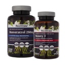 ResVitale Beauty 3 - Hautpflege Beilage mit Kollagen, Keratin & Elastin - 90 Kapseln & Resveratrol 250 mg - Resveratrol Beilage für Männer und Frauen - 120 Veggie Kapseln