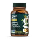 Gaia Herbs Ginger-Turmeric Postbiotic - Premium Digestive Support Supplement für Gut Health - Made with Fermented Turmeric & Ginger - Free from Dairy, Soy & Gluten - 60 Vegan Capsules (30 Portionen)