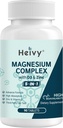 Magnesium Complex 3 Pack, Magnesium Glycinat, Citrat, Malat, Oxid, Gluconat mit Zink und Vitamin D3, Magnesiumergänzung für Muskel, Nerven, Herz, Knochenunterstützung, hohe Absorption, 270 Tabletten