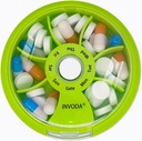 Pill Organizer Small Pill Case 7 giorni Portable Pill Box Cute Daily Pill Container per Medicina Integratori Olio Pesce Caso di Vitamina (Green)
