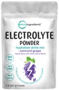 Micro Ingredients Hydration Elektrolytpulver, 2 lb (139 Servierungen) | Concord Grape Flavor | Hohes Kalium (1.000mg) + Kokoswasser | Kein Zucker, Keto Friendly | Non-GMO