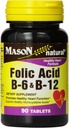 Mason Natural Folic Acid, B-6 & B-12 Tablets 90 ea (Pack von 2)