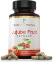 Florida Kräuter Apotheke, Jujube Obst Extrakt Ergänzung Kapseln 10:1 (120 Kapseln) 500 mg pro Kapsel, 1000 mg Servieren