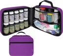 Große gepolsterte Pillen Flasche Organizer, Medizin Tasche, Case, Träger für Medikamente, Vitamine und medizinische Versorgung - Reisemedizin Organizer und Home Storage Med Bag - Purple (Ohne Schloss)