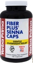 Yerba Prima Fiber Plus Senna Kapseln, 180 Count - Gentle Overnight Relief, USA Made, Non-GMO, Gluten-Free
