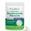 NAD Nicotinamid Riboside Resveratrol 900mg, NAD Ergänzung Unterstützung Cellular Health, Anti-Aging, Energie, Fokus - 80 Kapseln