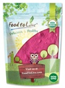 Essen zum Leben Bio-Drachen-Fruchtpulver, 1,5 Pfund – Non-GMO, Pulvered Red Pitaya, Vegan, Bulk. Enthält Maltodextrin. Reich an Antioxidantien, Faser, Vitamin C. Perfekt für Shakes, Smoothie Bowls