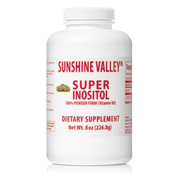 Sunshine Valley® Super Inositol, Vitamin B8 pulverisierte Nahrungsergänzung, Natürliche PCOS Fruchtbarkeitsergänzung, Hormonal Balance & Gesunde Ovarian Funktionsunterstützung - 8oz
