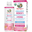 MaryRuth Organics USDA Organic Multivitamin for Women, Sugar Free Womens Multivitamin, Liquid Vitamins for Women, Immun Support Supplement, Ashwagandha, Methylfolate, Vegan, Non-GMO, 15.22 Fl Oz