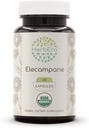 HerbEra Elecampane 60 USDA Organic Capsules, 500 mg, Made with Elecampane (Inula Helenium) Dried Root (60 Capsules)