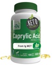 Gesundheit Thru Nutrition Caprylic Acid 600mg 100 Softgels | C8 Octanoic Acid von Pure 1g MCT Oil | Non-GMO & Soy Free | Unterstützt gesunde Verdauung und Darmgesundheit | Keto Friendly