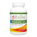 Wellness Ressourcen 0.5mg Melatonin Kapseln - Natural Sleep Support Supplement - Glutenfreie Schlafhilfe, Konservierungsmittelfrei, Third-Party Getestet, Ohne Zusatz von Zucker Dye Free, 180 Kapseln