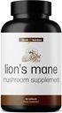 Ultra6 Nutrition Bio Lions Mane Capsules - Lions Mane Supplement mit Reishi, and Cordyceps - Immune Health & Cognitive Supplement für Erwachsene (90 Veggie Kapseln)