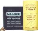 Joint Relief & Sleep Set | Sleep & Joint Support mit Melatonin, Ashwagandha, Tamaflex® Turmeric und Pea | Restful Sleep & Joint Supplements Pack